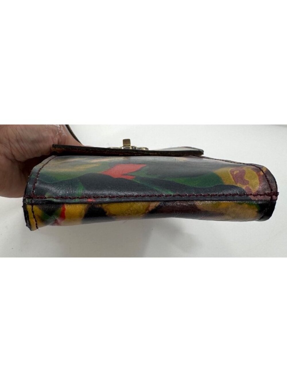 Patricia Nash Winter Bloom Floral Leather Crossbody Bag With Adjustable Strap - Picture 10 of 14